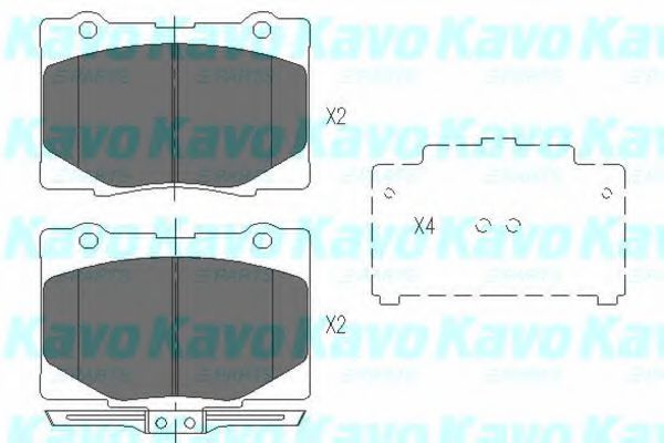 KBP-2048 KAVO PARTS Brake Pad Set, disc brake