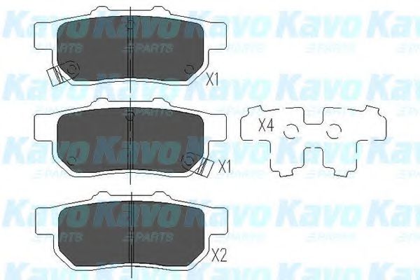 KBP-2049 KAVO+PARTS Brake Pad Set, disc brake