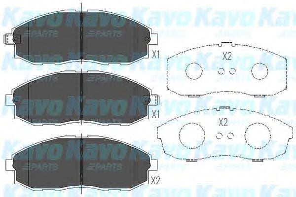 KBP-3003 KAVO+PARTS Brake System Brake Pad Set, disc brake
