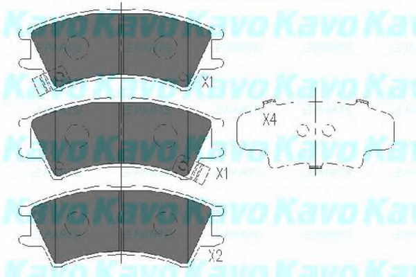 KBP-3004 KAVO+PARTS Brake System Brake Pad Set, disc brake