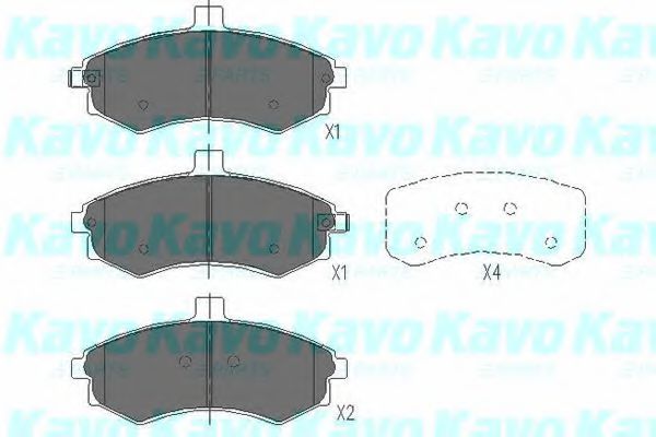 KBP-3006 KAVO+PARTS Brake Pad Set, disc brake