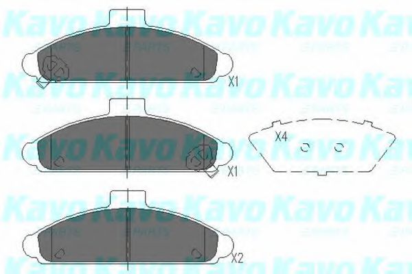 KBP-3011 KAVO+PARTS Brake Pad Set, disc brake