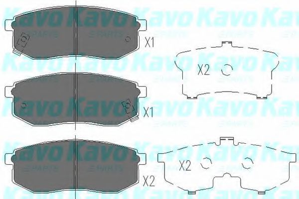 KBP-3013 KAVO+PARTS Brake Pad Set, disc brake