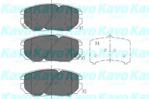 KBP-3020 KAVO PARTS Brake Pad Set, disc brake