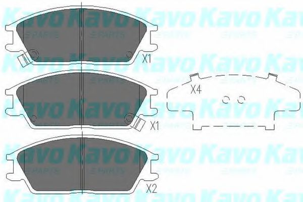 KBP-3028 KAVO+PARTS Brake Pad Set, disc brake
