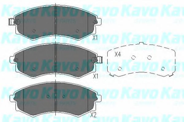 KBP-3029 KAVO+PARTS Brake System Brake Pad Set, disc brake