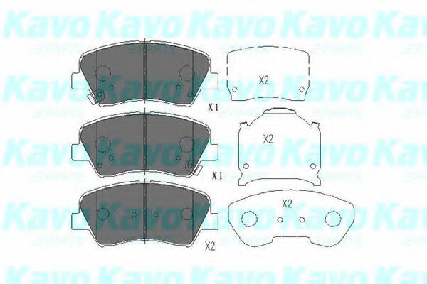 KBP-3030 KAVO+PARTS Bremsanlage Bremsbelagsatz, Scheibenbremse