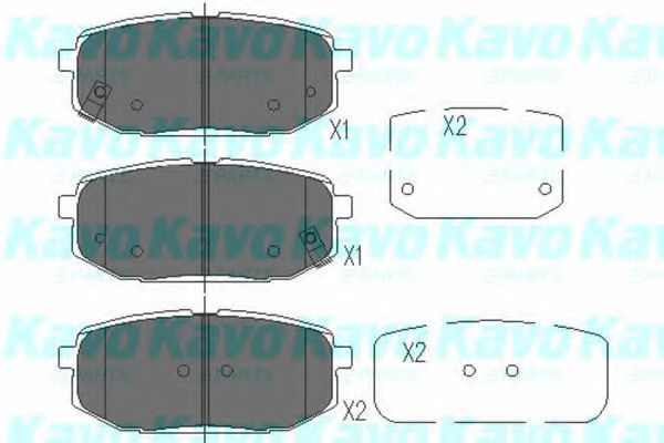 KBP-3032 KAVO+PARTS Brake Pad Set, disc brake