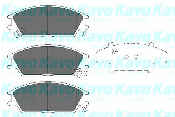 KBP-3033 KAVO+PARTS Тормозная система Комплект тормозных колодок, дисковый тормоз