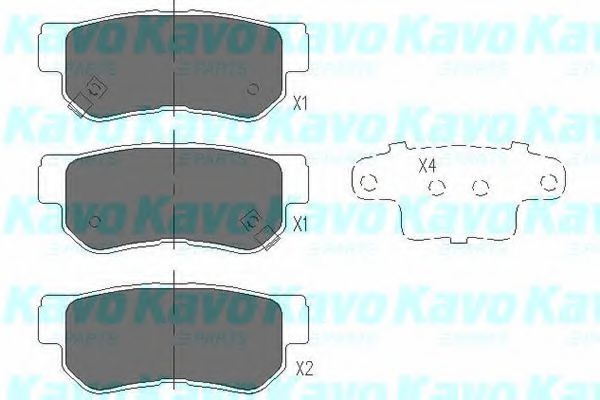 KBP-3035 KAVO+PARTS Brake Pad Set, disc brake