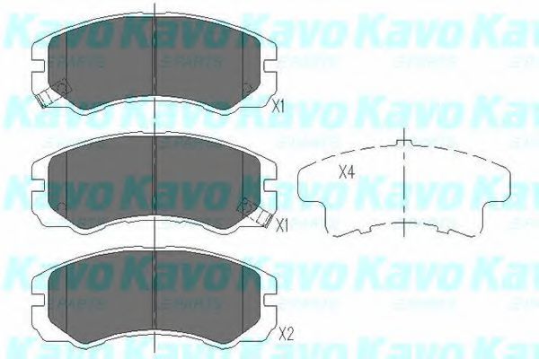KBP-3501 KAVO+PARTS Brake System Brake Pad Set, disc brake
