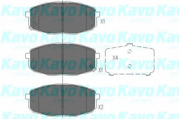 KBP-4004 KAVO+PARTS Brake Pad Set, disc brake