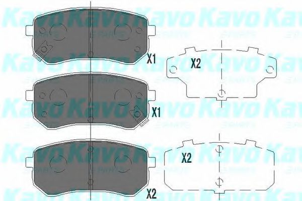 KBP-4005 KAVO+PARTS Brake Pad Set, disc brake