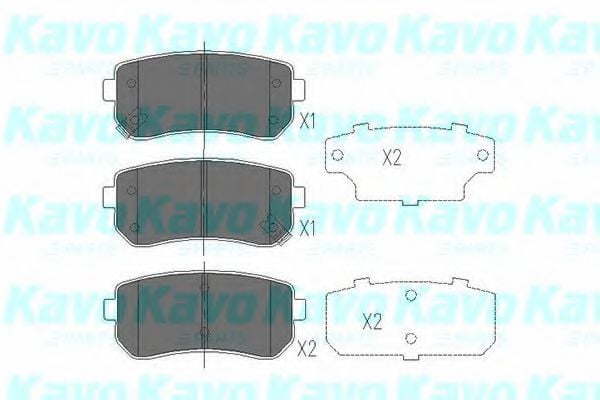 KBP-4007 KAVO+PARTS Brake Pad Set, disc brake