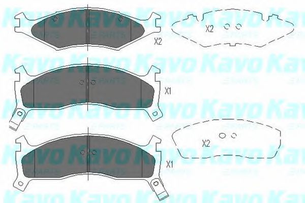 KBP-4008 KAVO+PARTS Brake Pad Set, disc brake