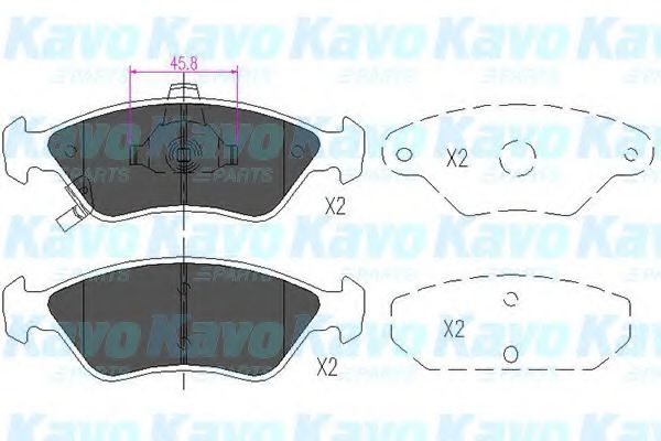 KBP-4009 KAVO+PARTS Brake Pad Set, disc brake
