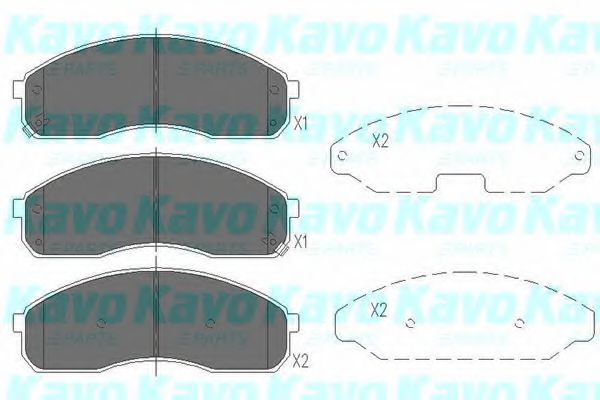 KBP-4012 KAVO+PARTS Brake System Brake Pad Set, disc brake