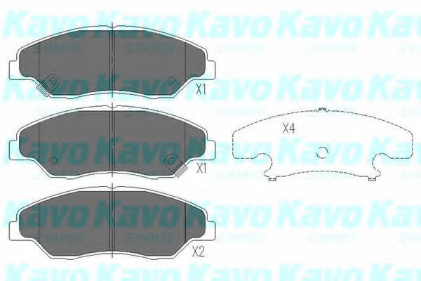 KBP-4013 KAVO+PARTS Brake Pad Set, disc brake
