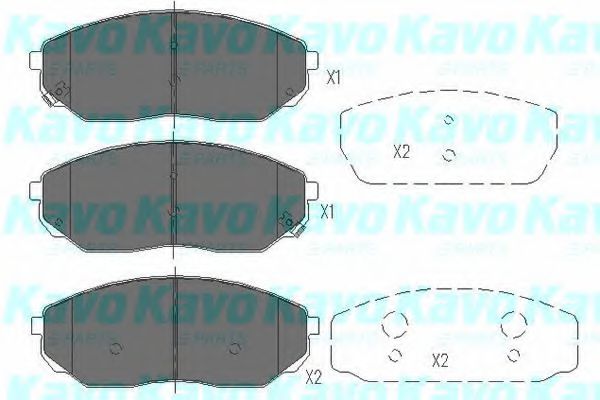 KBP-4014 KAVO+PARTS Brake Pad Set, disc brake