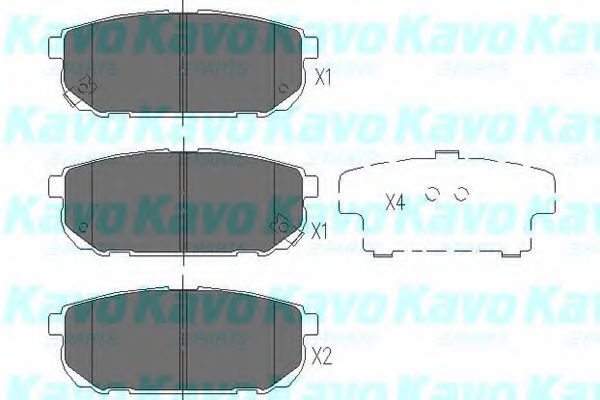 KBP-4015 KAVO+PARTS Brake Pad Set, disc brake