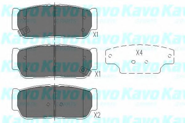 KBP-4017 KAVO+PARTS Brake System Brake Pad Set, disc brake