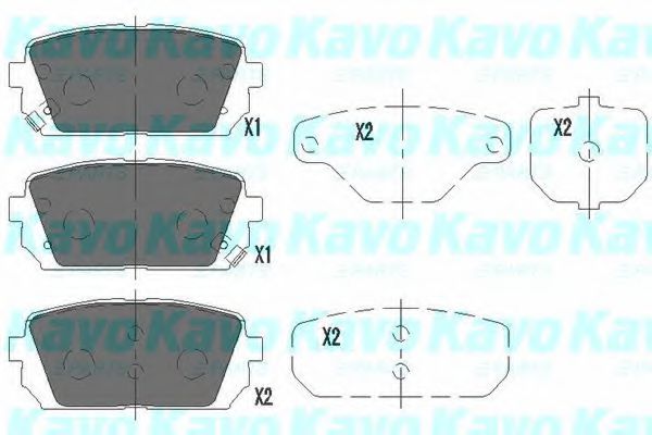 KBP-4019 KAVO+PARTS Brake System Brake Pad Set, disc brake