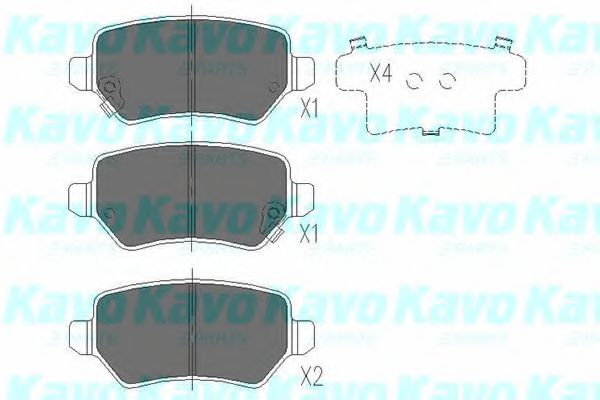 KBP-4020 KAVO+PARTS Brake System Brake Pad Set, disc brake