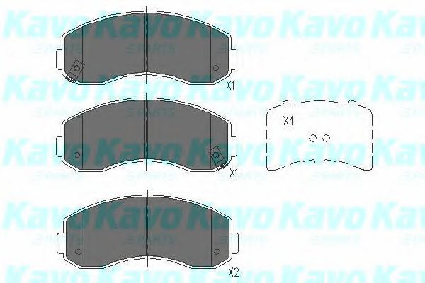 KBP-4021 KAVO+PARTS Brake Pad Set, disc brake