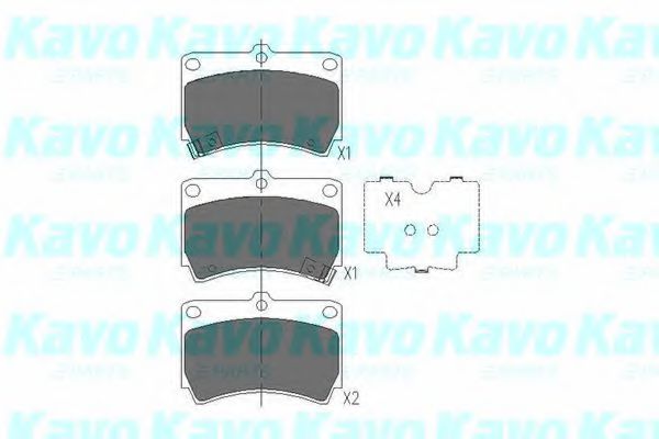 KBP-4501 KAVO+PARTS Brake Pad Set, disc brake