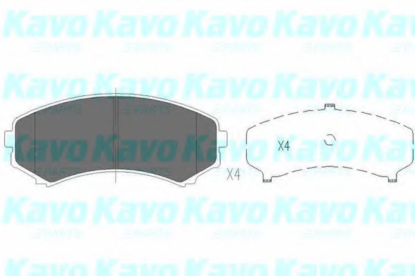 KBP-4504 KAVO+PARTS Тормозная система Комплект тормозных колодок, дисковый тормоз