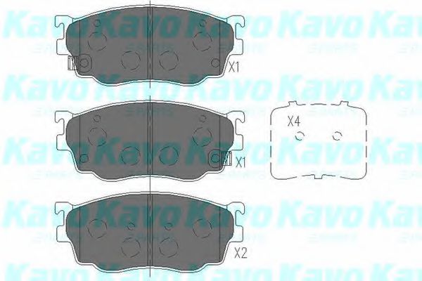 KBP-4509 KAVO+PARTS Brake System Brake Pad Set, disc brake