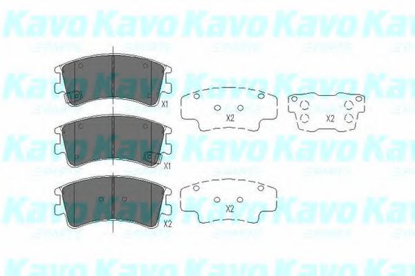 KBP-4512 KAVO+PARTS Brake System Brake Pad Set, disc brake