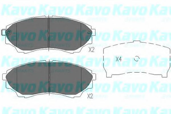 KBP-4514 KAVO+PARTS Brake System Brake Pad Set, disc brake