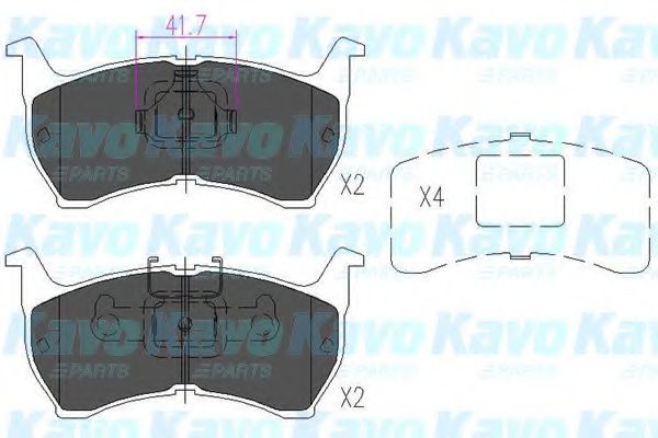 KBP-4516 KAVO+PARTS Brake Pad Set, disc brake