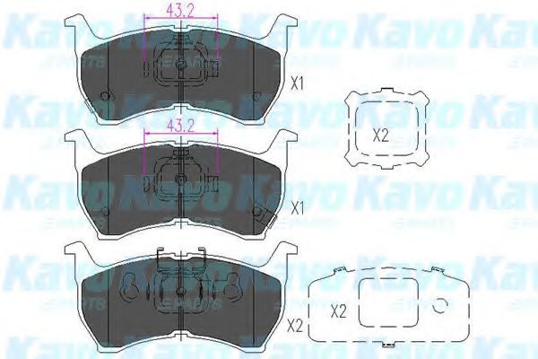 KBP-4519 KAVO+PARTS Brake System Brake Pad Set, disc brake