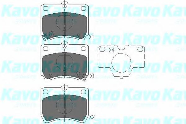 KBP-4520 KAVO+PARTS Brake Pad Set, disc brake