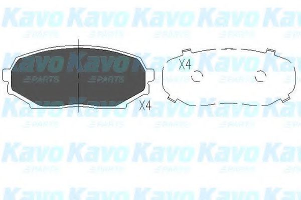 KBP-4521 KAVO+PARTS Brake Pad Set, disc brake
