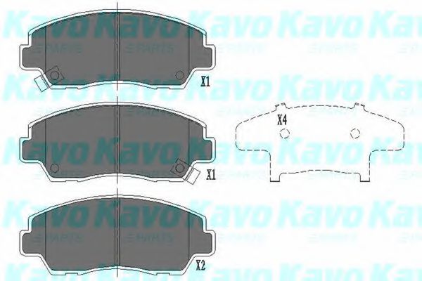 KBP-4522 KAVO+PARTS Brake Pad Set, disc brake