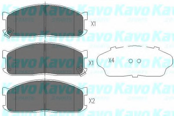 KBP-4523 KAVO+PARTS Brake Pad Set, disc brake
