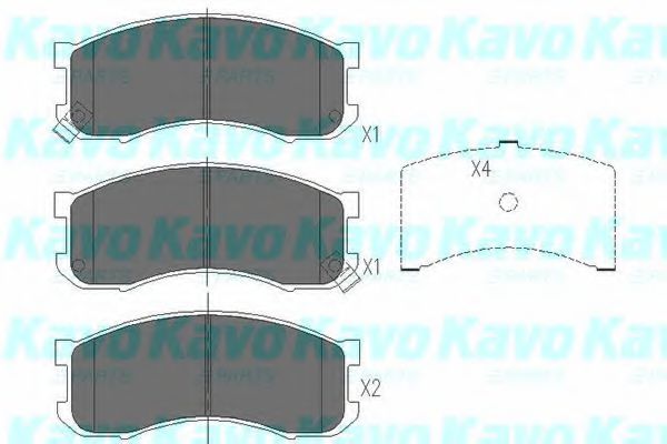 KBP-4526 KAVO+PARTS Brake Pad Set, disc brake