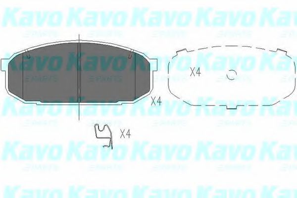 KBP-4528 KAVO+PARTS Brake Pad Set, disc brake
