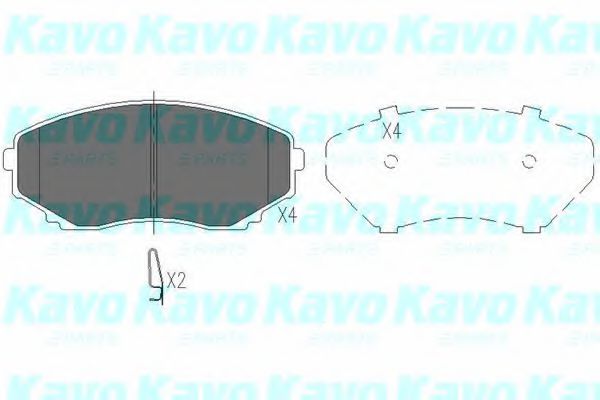 KBP-4530 KAVO+PARTS Brake Pad Set, disc brake