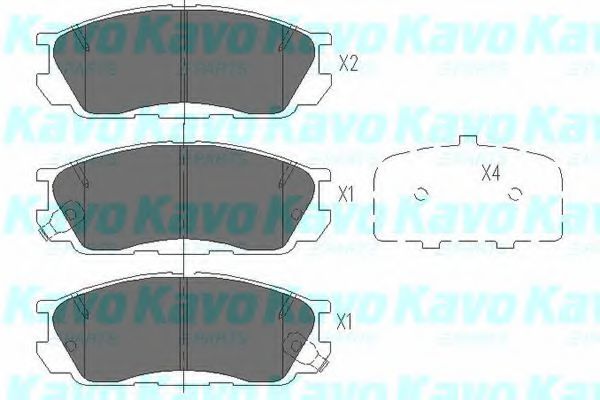 KBP-4531 KAVO+PARTS Brake System Brake Pad Set, disc brake