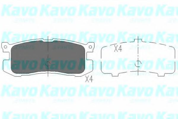 KBP-4537 KAVO+PARTS Bremsanlage Bremsbelagsatz, Scheibenbremse