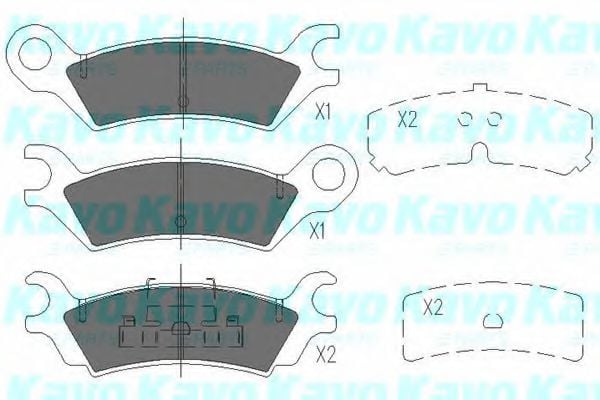 KBP-4538 KAVO+PARTS Brake Pad Set, disc brake