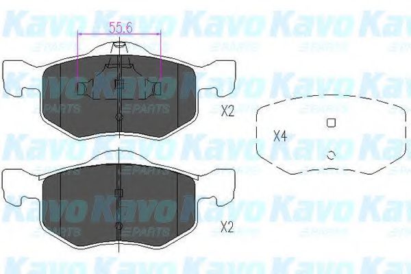 KBP-4541 KAVO+PARTS Brake System Brake Pad Set, disc brake