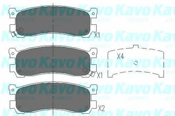 KBP-4543 KAVO+PARTS Brake System Brake Pad Set, disc brake