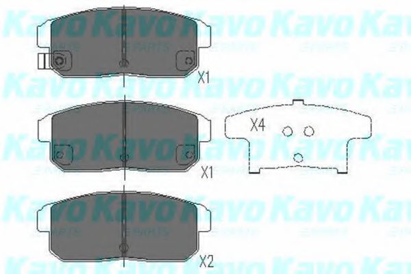 KBP-4547 KAVO+PARTS Brake System Brake Pad Set, disc brake