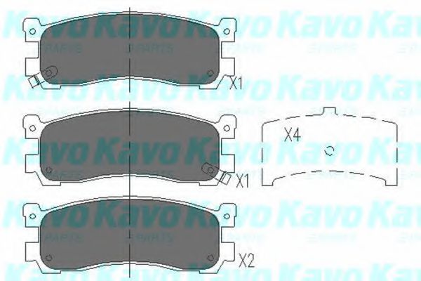 KBP-4556 KAVO+PARTS Brake Pad Set, disc brake