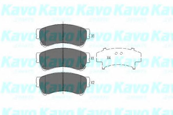 KBP-4557 KAVO+PARTS Brake System Brake Pad Set, disc brake